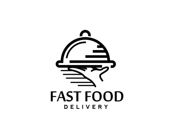 Fast food dağıtım logosu tasarımı - Vektör, Görsel