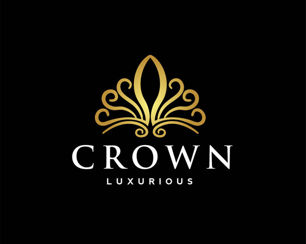 arany Crown logó design inspiráció - Vektor, kép
