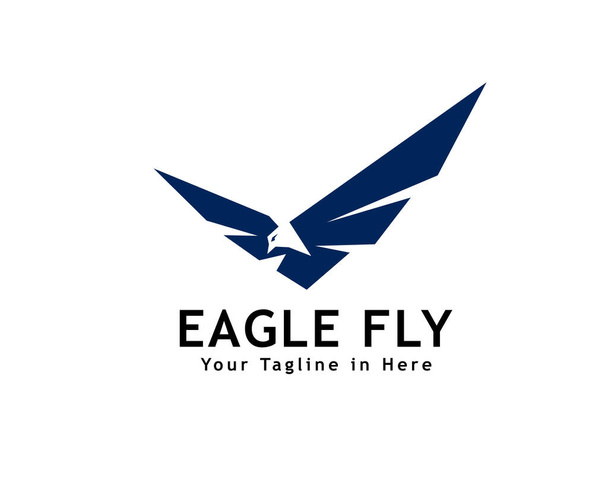 абстрактный логотип орла-мухи, логотип орла-орла - Вектор,изображение