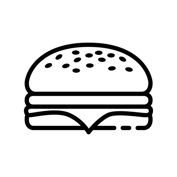 Burger Food kuvake. Vektorin suunnittelun kuvitusmerkki Logo. - Valokuva, kuva