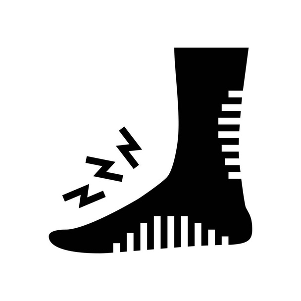 illustrazione vettoriale dell'icona del glifo di cura del piede diabetico - Vettoriali, immagini