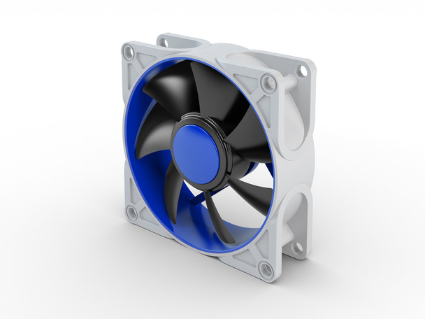 ventilateur de refroidissement de performance informatique isolé sur fond blanc
 - Photo, image