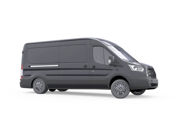3d minibus renderização gira em fundo branco com sombra - Foto, Imagem