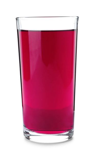 Delicious grape soda water isolated on white. Refreshing drink - Valokuva, kuva