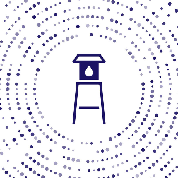 Ікона "Blue Water Tower" ізольована на білому тлі. Абстрактне коло випадкових точок. Вектор. - Вектор, зображення
