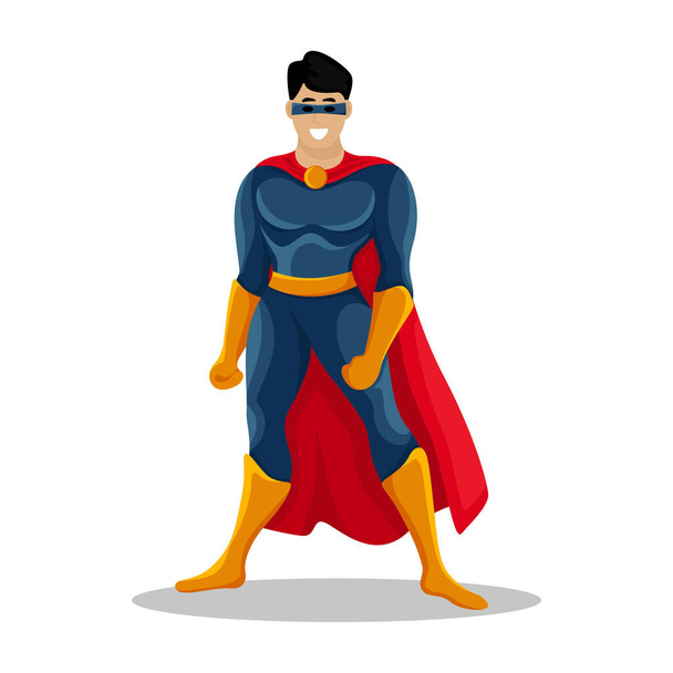 Een held. Superheld personage - Vector, afbeelding
