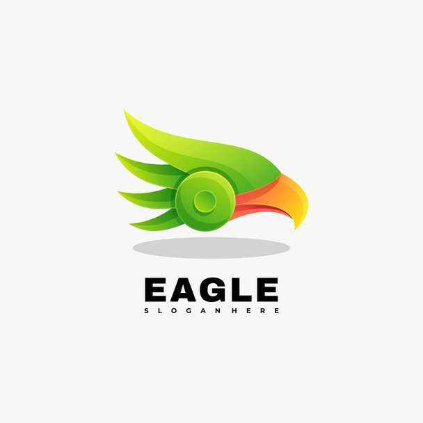 animal colorido águila logotipo ilustración vector plantilla - Vector, Imagen
