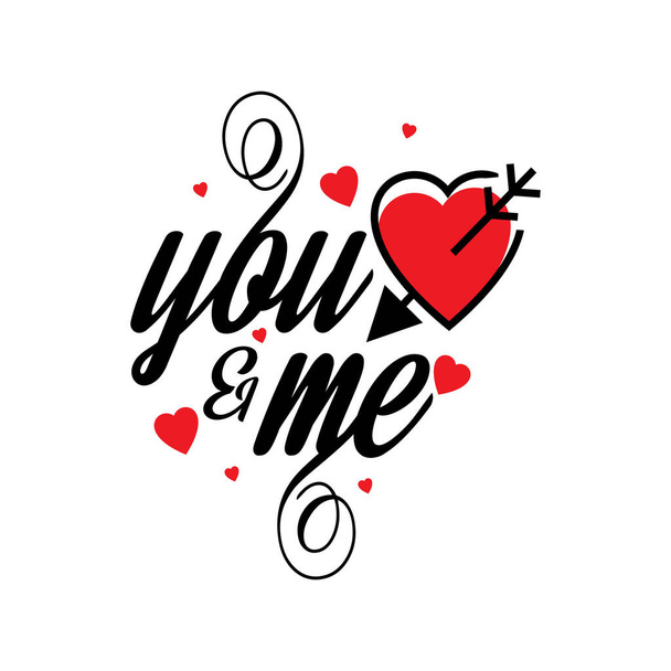 Heart with valentines Isolated Vector Design special for Valentine Day,  - Вектор,изображение