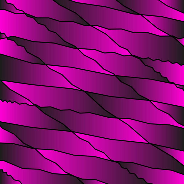 Mirrored molecular bonds of curved pink intersecting ribbons and vague lines. Abstract digital fractal texture for modern business style with halftone effect - Photo, Image