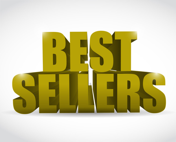 best seller gold sign illustration design - Photo, Image