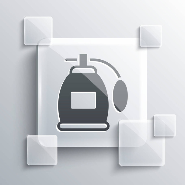 Grey Perfume icon isolated on grey background. Square glass panels. Vector. - Vector, Image