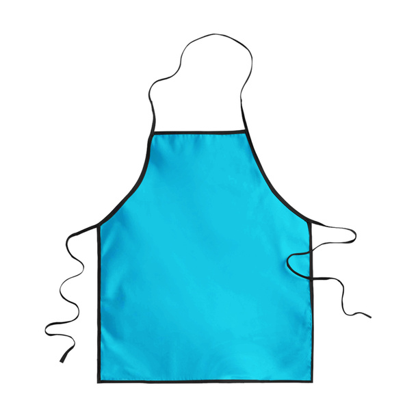 Anuncie su marca a través de este simple delantal mofa en color azul atolón. Es una plantilla en blanco simple y preparada para usar. - Foto, Imagen