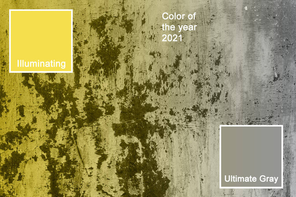 Ruostunut metalli tausta. Ruostunut maalattu metalli seinä korroosio raitoja ruostetta. Vuoden väri 2021 - Valokuva, kuva