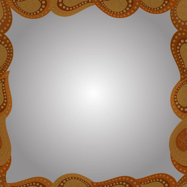 Изображение белого, оранжевого и желтого цветов. Квадратные рамки каракули. Бесшовно. Вектор. - Вектор,изображение