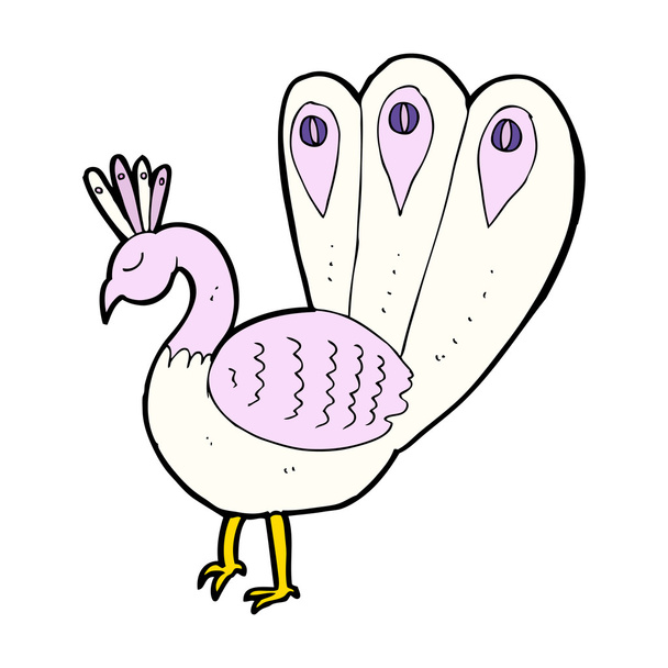 Cartoon peacock - Vector, afbeelding