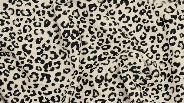 Abstract background with leopard texture, black and white color. - Photo, Image