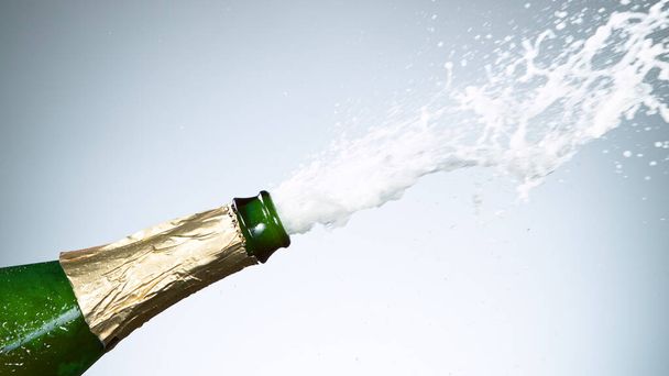 Opening a bottle of champagne. Celebration concept. - Foto, Imagem
