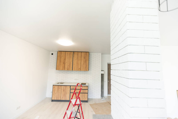 Home Improvement Keittiö Remodel näkymä asennettu uuteen keittiöön - Valokuva, kuva
