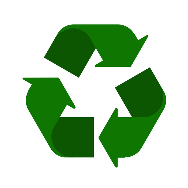 Recyclage logo icon.Green reciclar o reciclar flechas.. - Vector, imagen