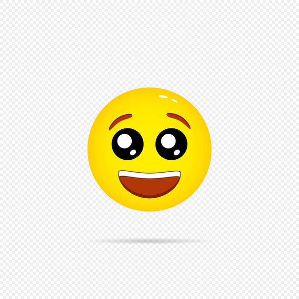 Happy emoji icon. Social media concept. - Vector, Image