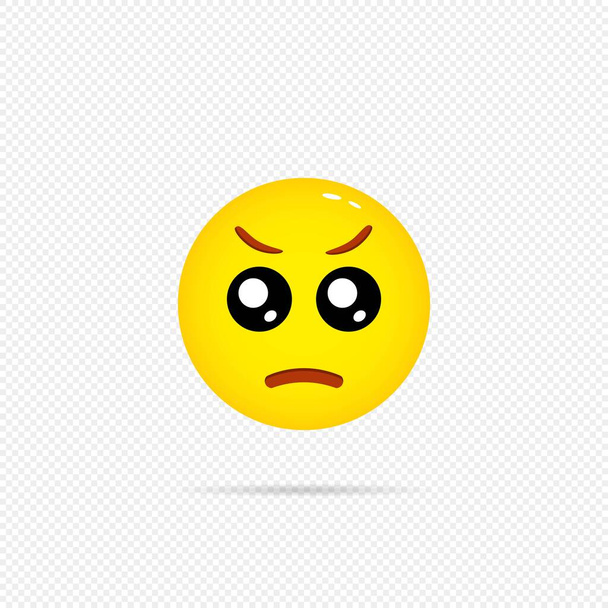 Icône emoji en colère. Concept de médias sociaux. - Vecteur, image
