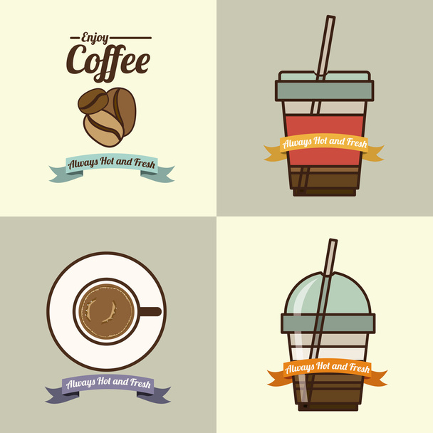 Кофе дизайн
 - Вектор,изображение