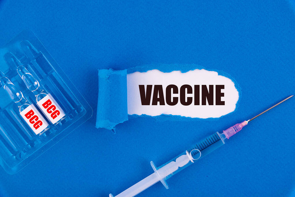 BCG Bacillus Calmette Guerin vaccine, tuberculosis vaccine - Foto, afbeelding
