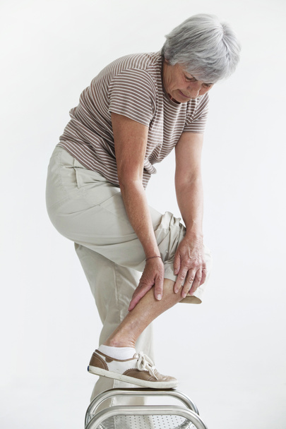 LEG PAIN IN AN ELDERLY PERSON - Photo, Image