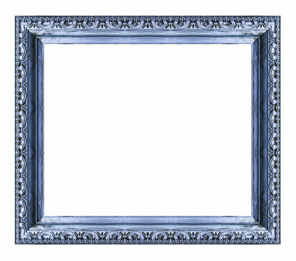 Винтажная синяя рамка с блондинкой
 - Фото, изображение
