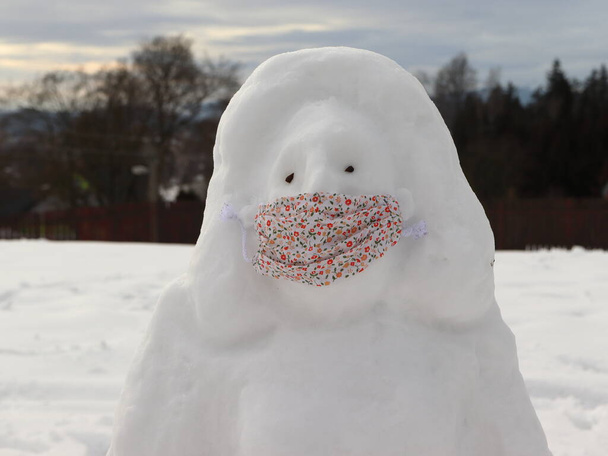 žena ze sněhu se závojem - Fotografie, Obrázek