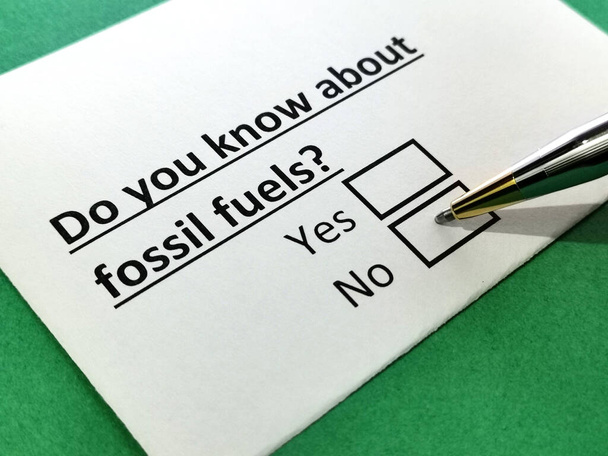 Conhece os combustíveis fósseis? sim ou não - Foto, Imagem