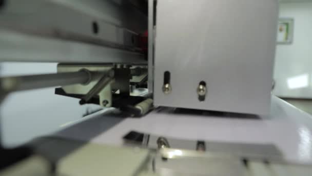 Wide digital printing on self adgesive film. Digital Flex printing machine - Footage, Video