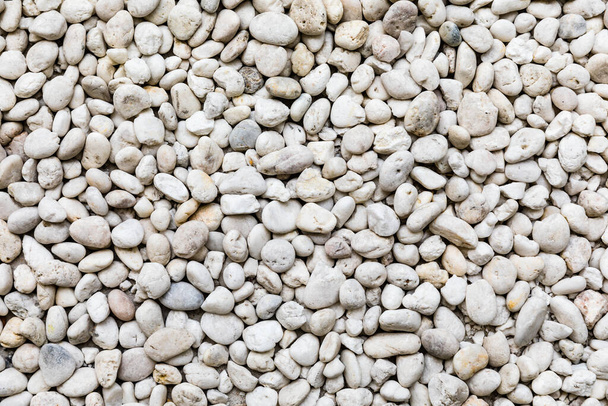Λευκό βότσαλο πέτρες ή χαλίκι στο πάτωμα απρόσκοπτη υφή - Φωτογραφία, εικόνα