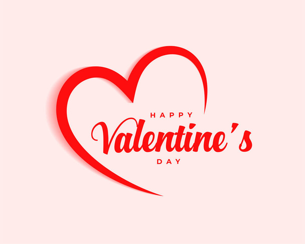 simple happy valentines day celebration background design - Vector, Imagen