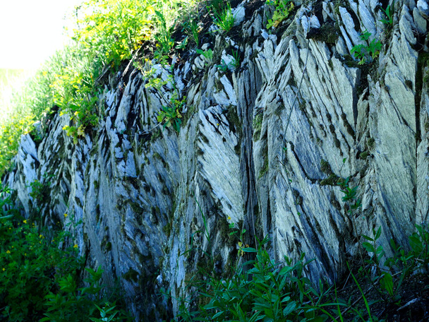 Rezerwat przyrody Przlin - tzw. gołąbki, czyli ekspozycje dużych krystalicznych gipsów o wysokości do 3 m (nazywane są również szkłem ze względu na połysk powierzchni w słońcu) - Zdjęcie, obraz