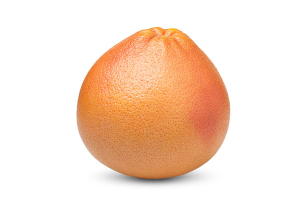 Grapefruit izolált fehér alapon. Érett citrusfélék nyesedési útvonallal - Fotó, kép