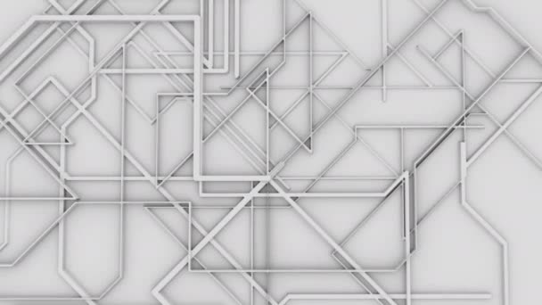 Abstrakti tausta, jossa välilevyt muodostavat geometrisia lohkoja, tietokone luotu. 3d-renderointi - Materiaali, video