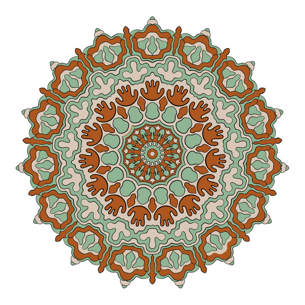 Padrão Mandala. Fundo decorativo ornamental redondo. - Vetor, Imagem