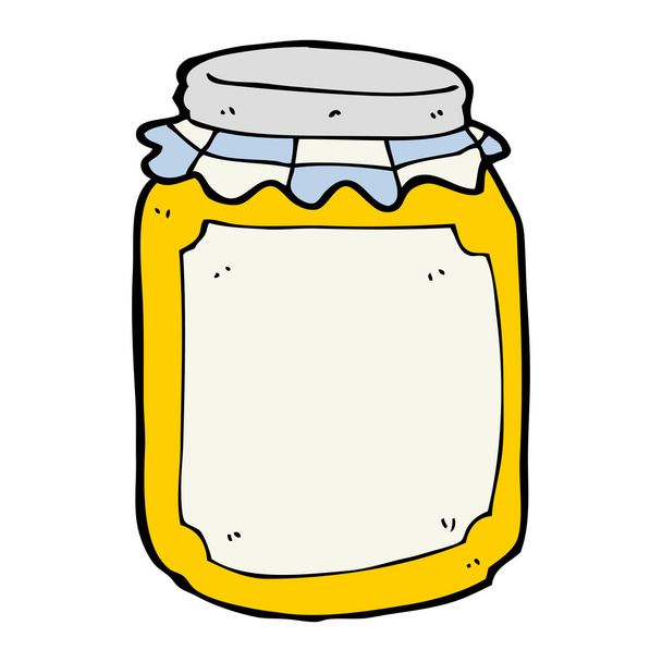 tarro de dibujos animados de miel
 - Vector, imagen