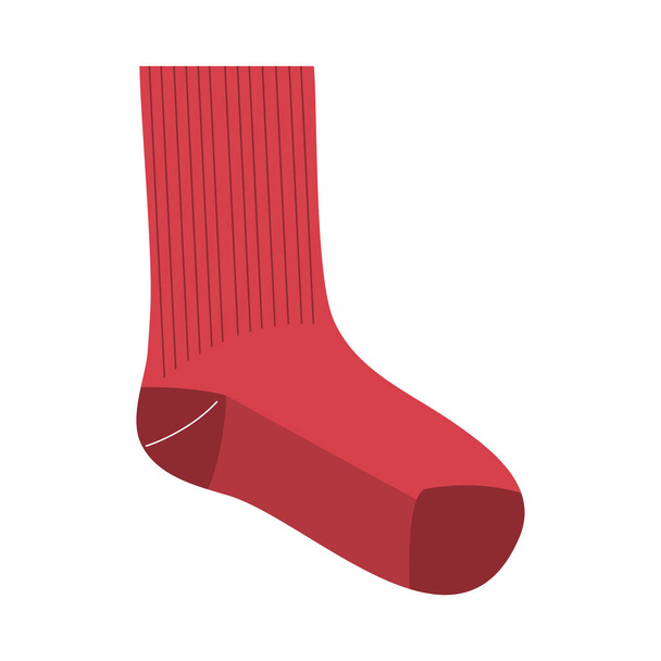 conception vectorielle icône chaussette rouge et longue - Vecteur, image