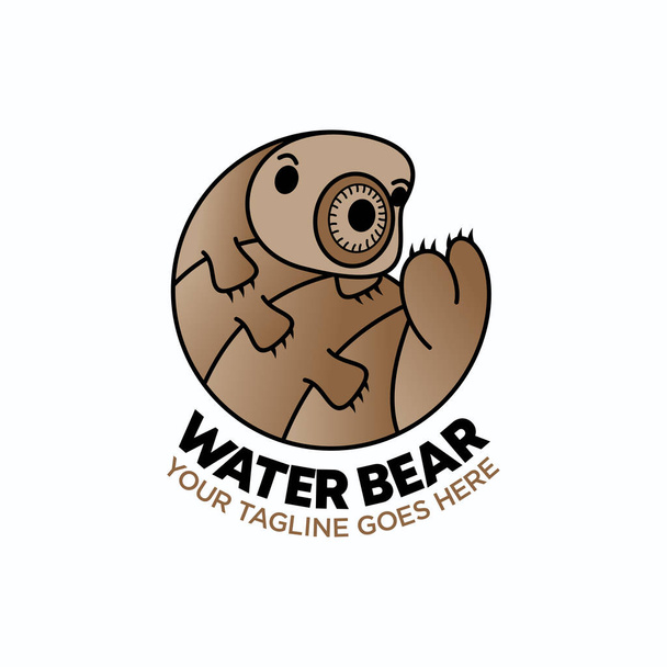 egyszerű vagy Funny Water medve kép grafikus ikon logó tervezés elvont koncepció vektor állomány. Állatokkal vagy karakterekkel kapcsolatos szimbólumként használható. - Vektor, kép