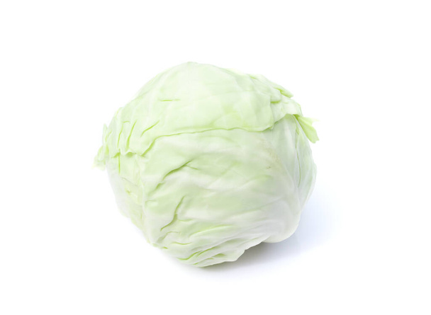 picture of Green cabbage isolated on white background - Photo, Image