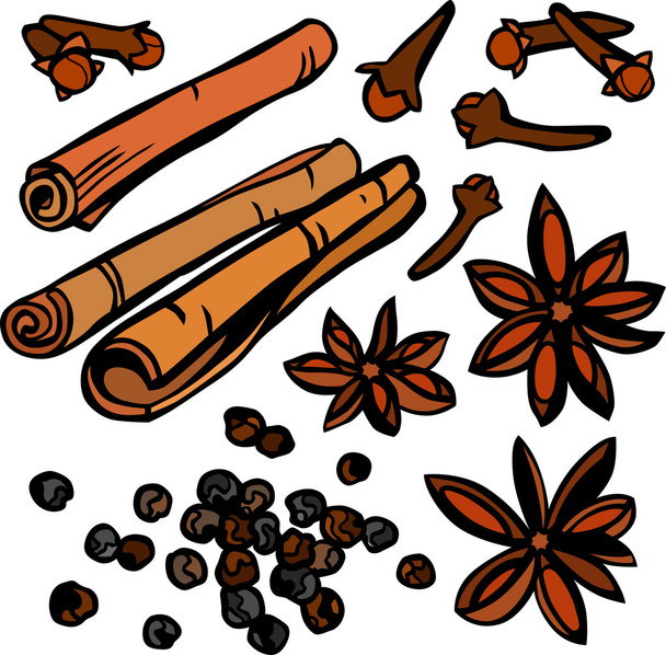 Cool Spices Set - Vector, Image