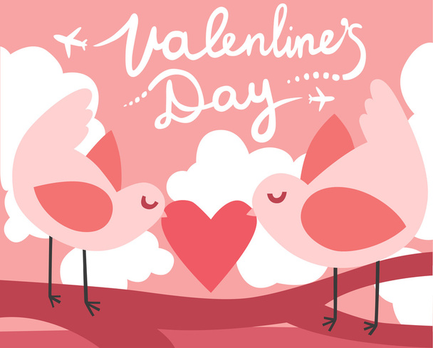 Valentines Day Love Birds - Vector, Image