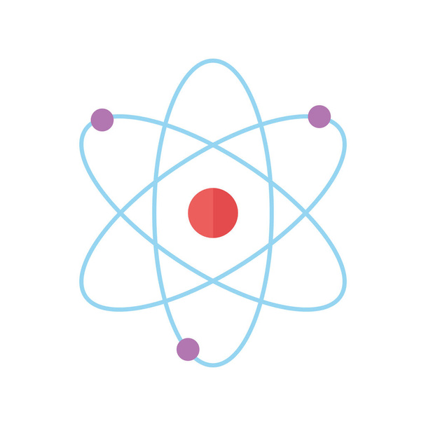 Chemie Molekül Atom Wissenschaft flacher Stil - Vektor, Bild