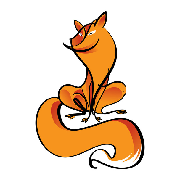 gele fox - Vector, afbeelding