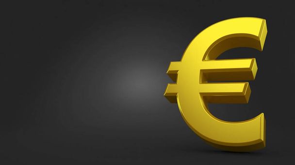 Euro-Währung auf grauem Hintergrund. 3D-Illustration - Foto, Bild