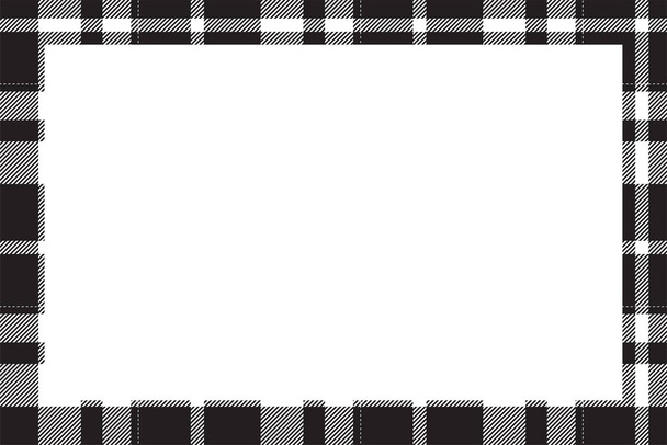 Vintage frame vector. Scottish border pattern retro style. Beauty empty background, template for photo, portrait, album. Tartan plaid ornament. - Vector, Image