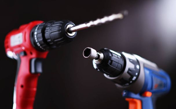 A pistol-grip cordless drill and a screw gun. - Photo, Image