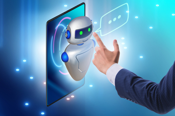 Concept of chat bot in modern business communication - Photo, Image